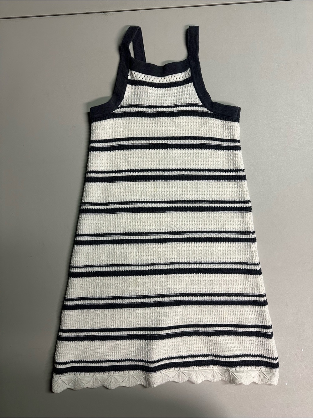 H&M Girls Striped Knit Dress Sz 6/7